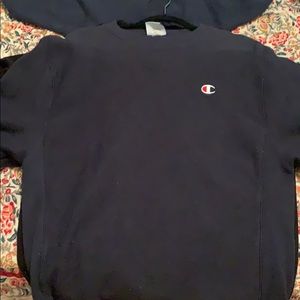 Champion reverse weave crew neck navy sweatshirt L